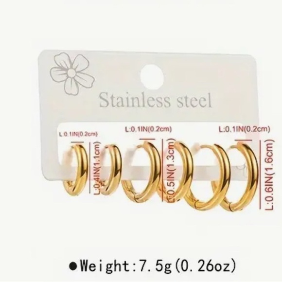 Hoop Earrings Set - Picture 2 of 2